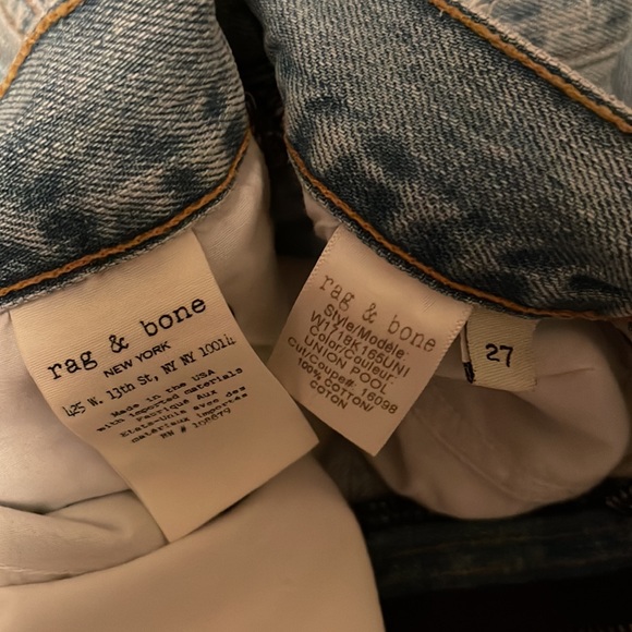 27 Skinny Rag&Bone Denim 100% cotton like new jeans - Picture 2 of 3